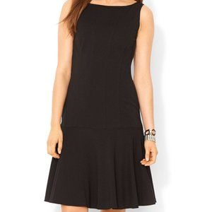 Ralph Lauren Black Drop Waist Dress.  Size 6